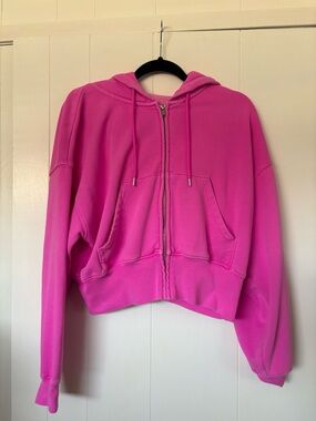 GAP hot pink zip up hoodie
